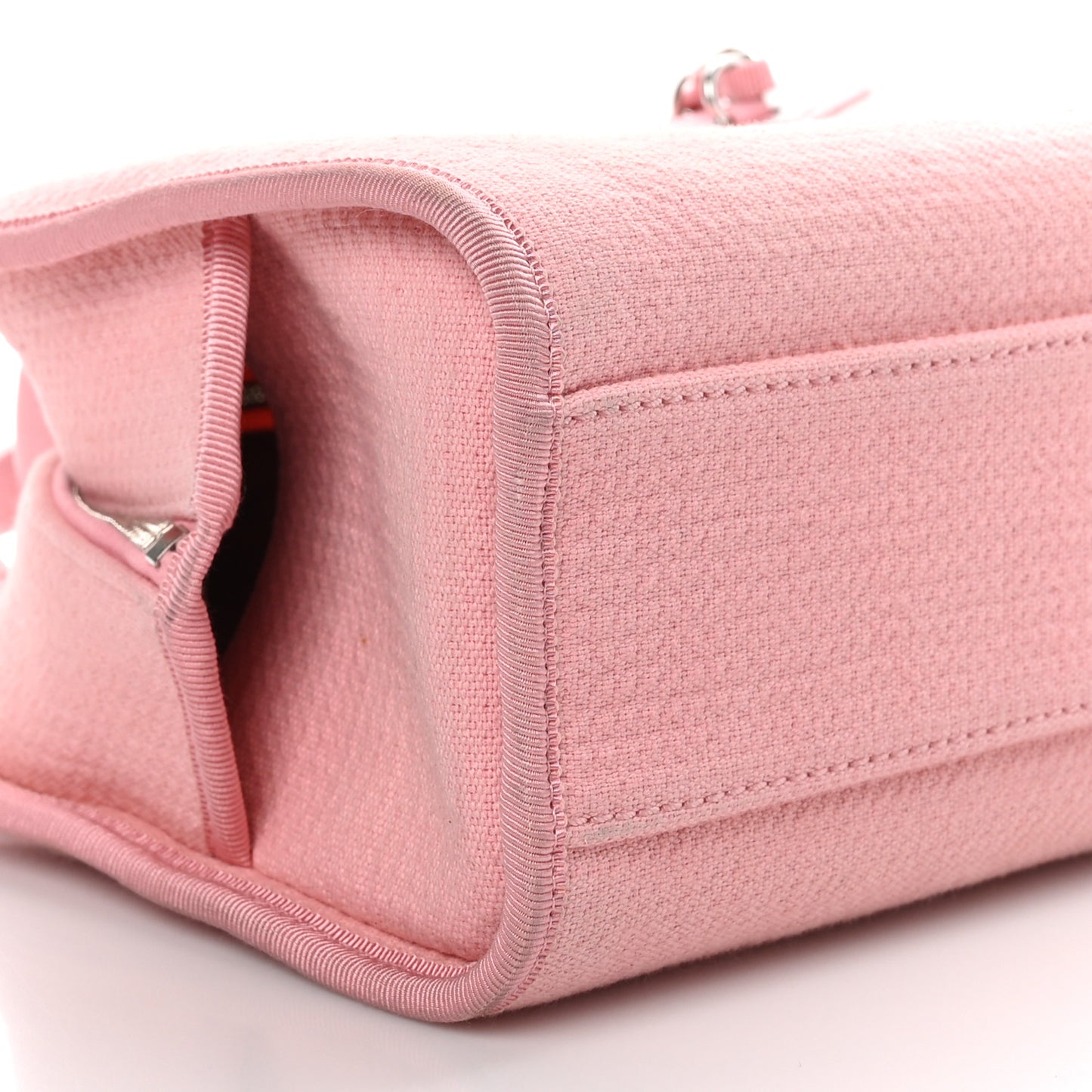 Canvas Deauville Small Bowling Bag Pink