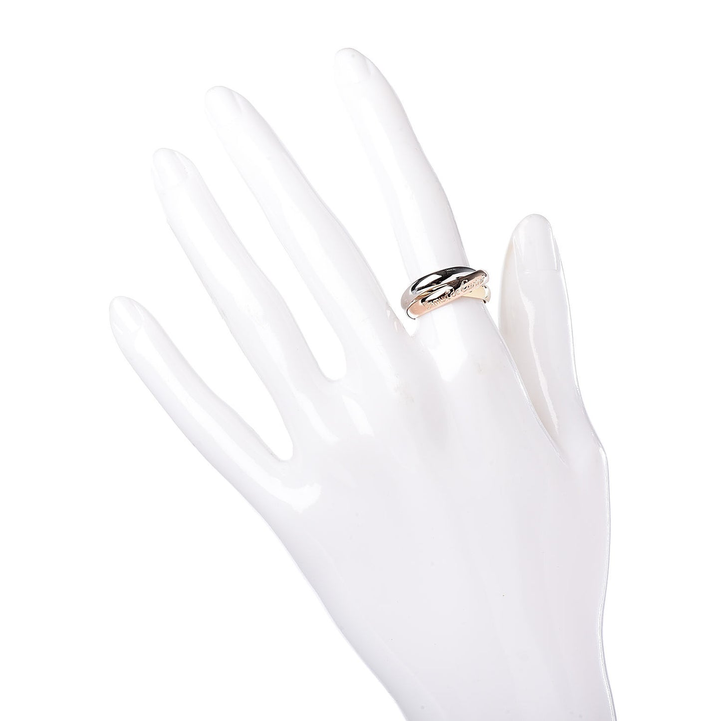 18K Pink Yellow White Gold Classic Les Must De Trinity Ring 51 5.75