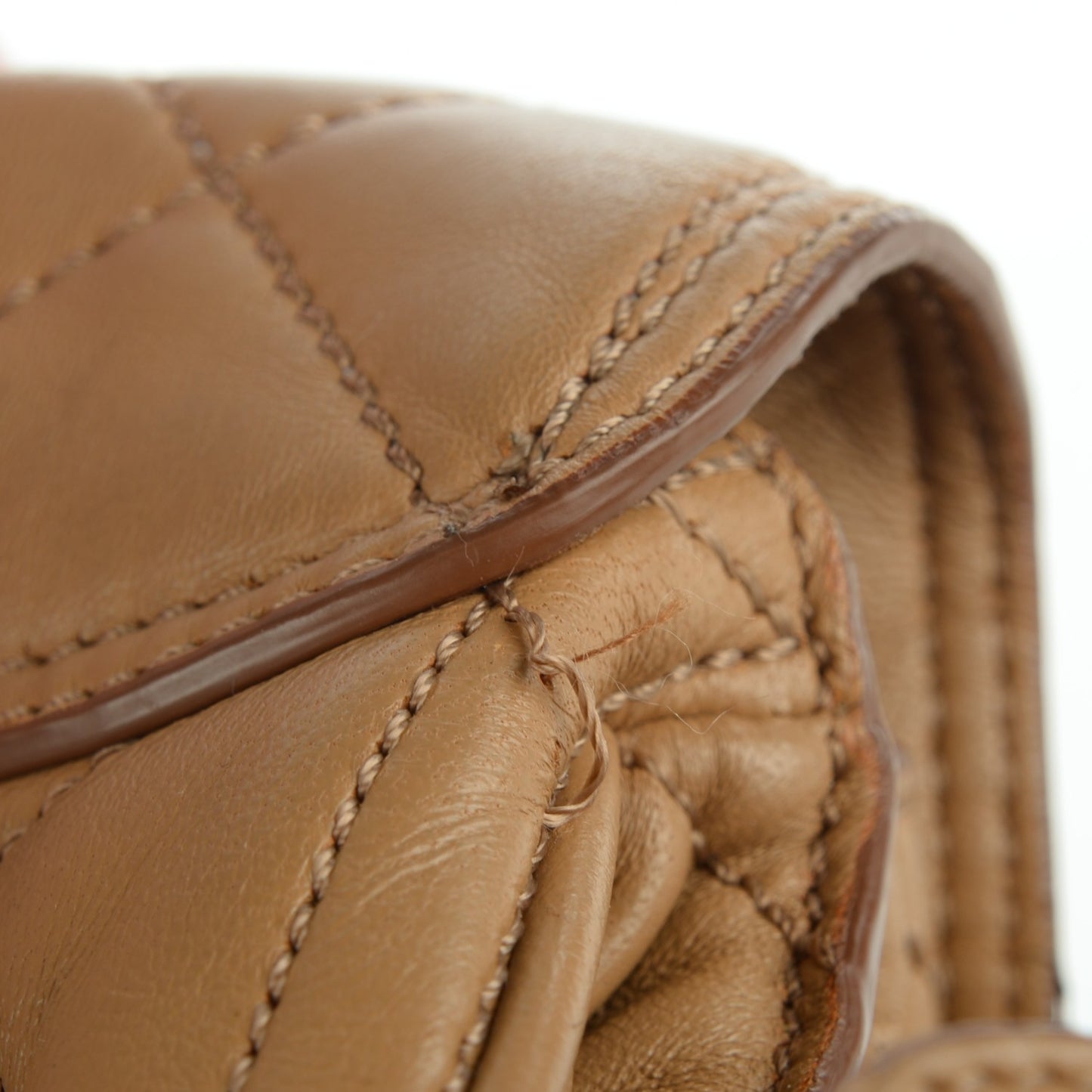 Nappa Quilted Oversized Alexa Deer Brown