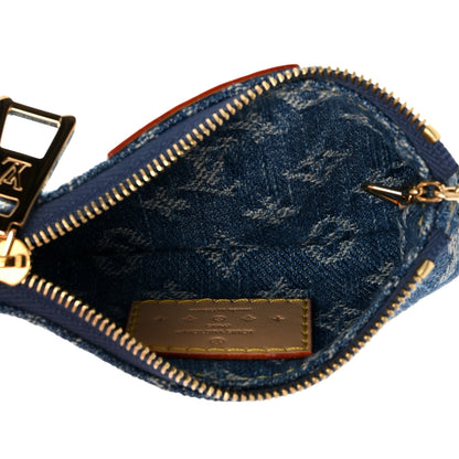 Louis Vuitton Monogram Denim Key Pouch Denim Blue 5 of 6