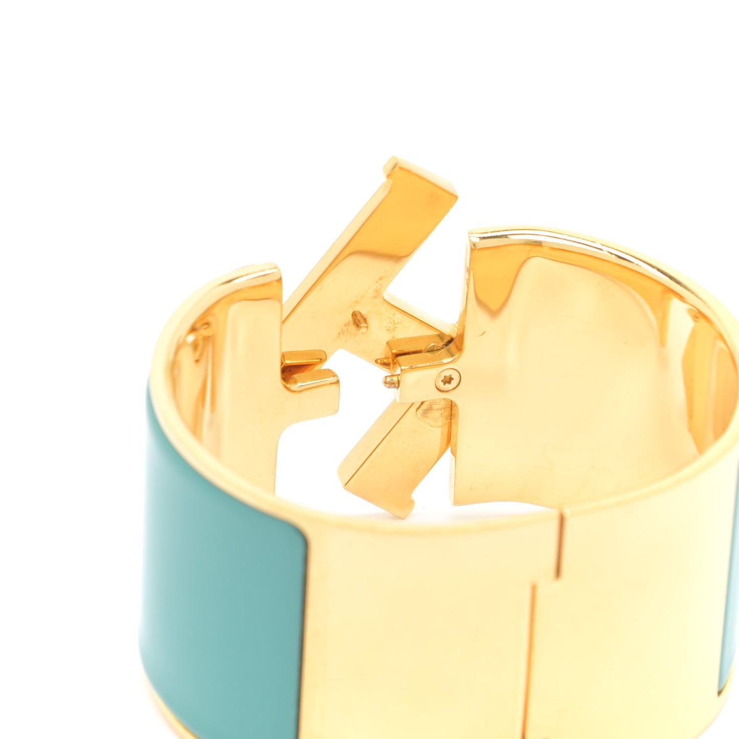 Enamel Extra Wide Clic Clac H Bracelet PM Emeraude