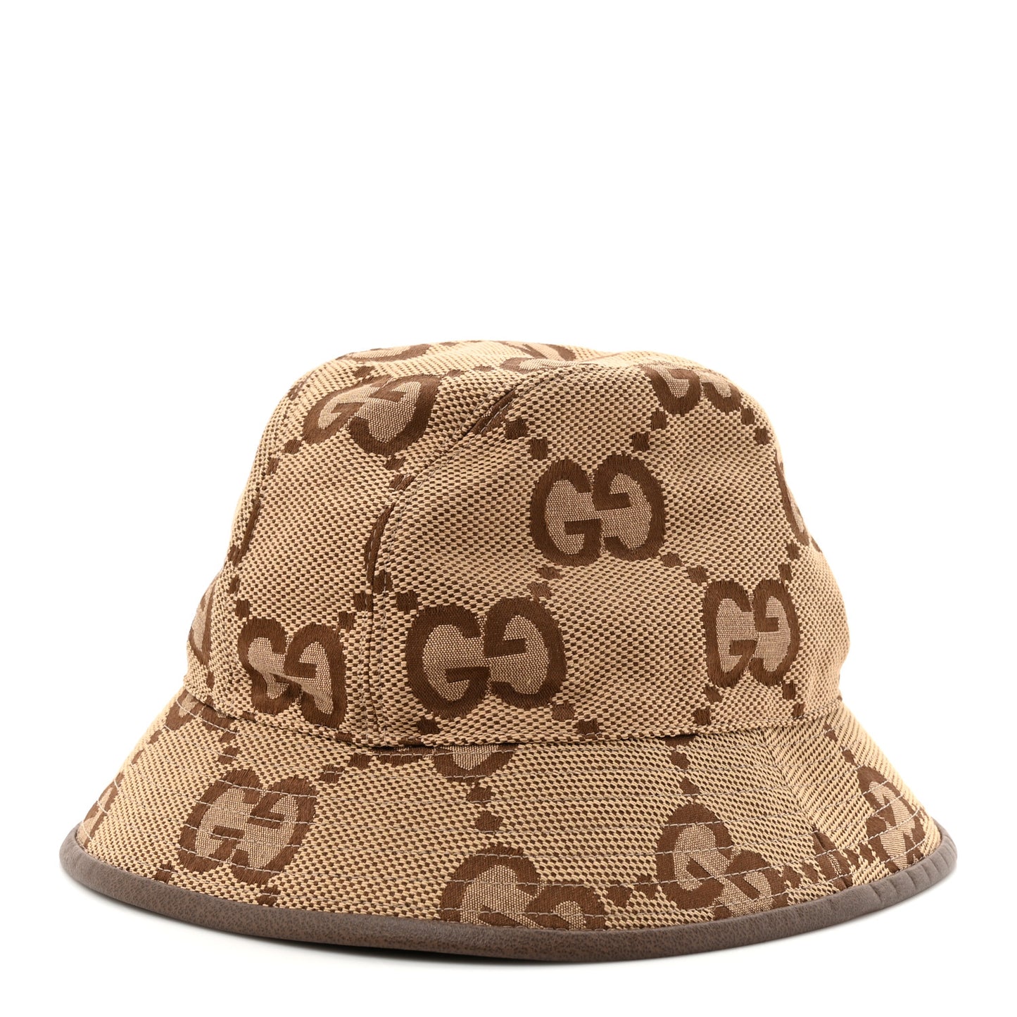 Monogram Jumbo GG Bucket Hat M Camel Ebony New Acero