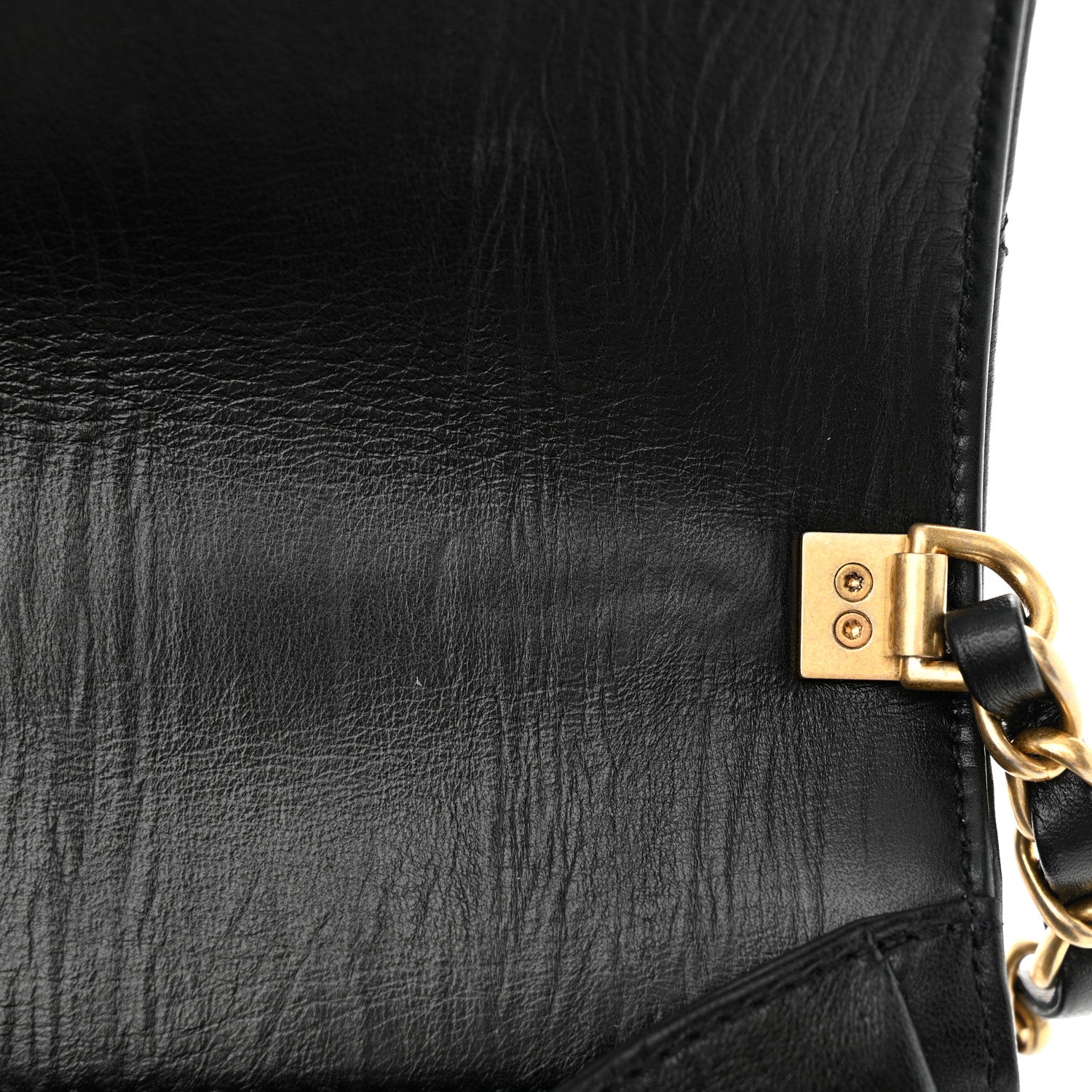 Chanel Crumpled Lambskin Quilted Mini CC Links Top Handle Flap Black 11 of 11