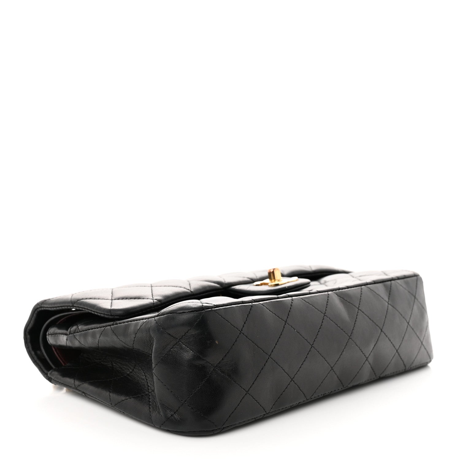 Chanel Lambskin Quilted Medium Double Flap Black 4 of 12