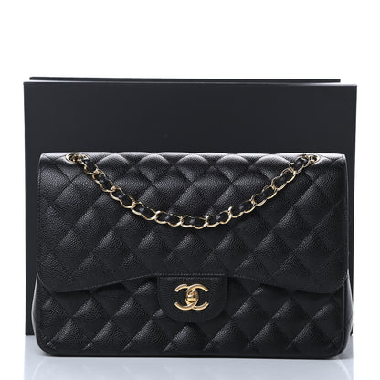 Chanel Caviar Quilted Jumbo Double Flap Black 11 of 11