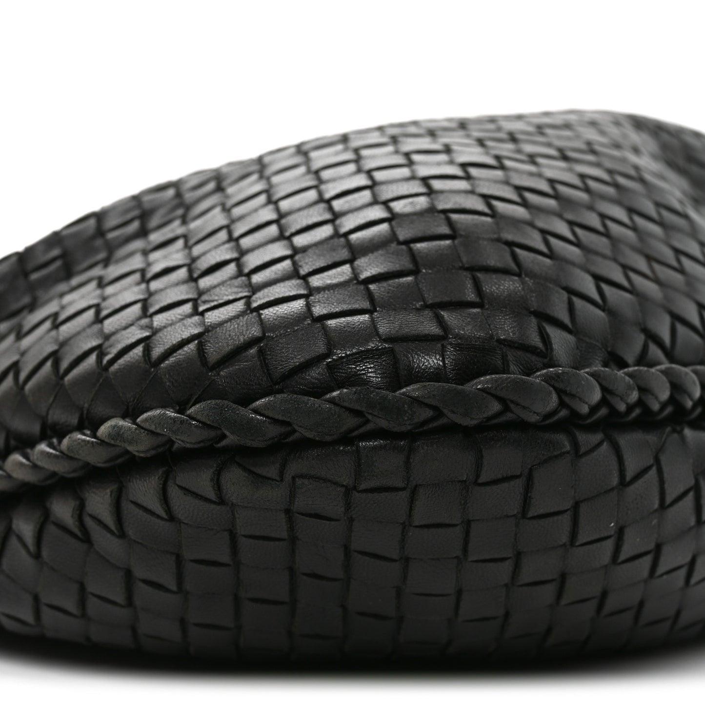 Nappa Intrecciato Medium Belly Veneta Hobo Black