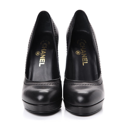 Chanel Calfskin Escarpins CC Pumps 36 Black 2 of 12