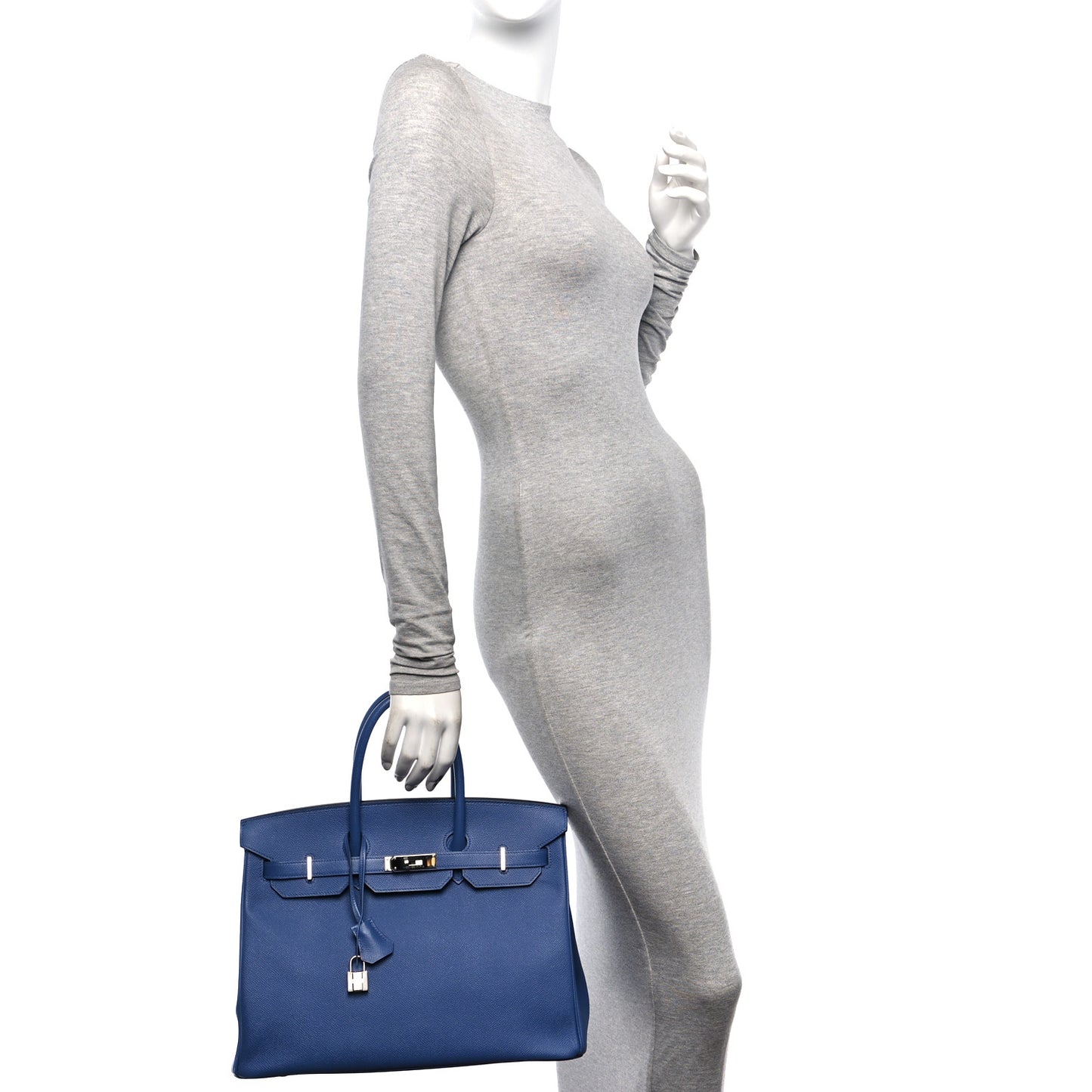 Epsom Birkin 35 Bleu Agate