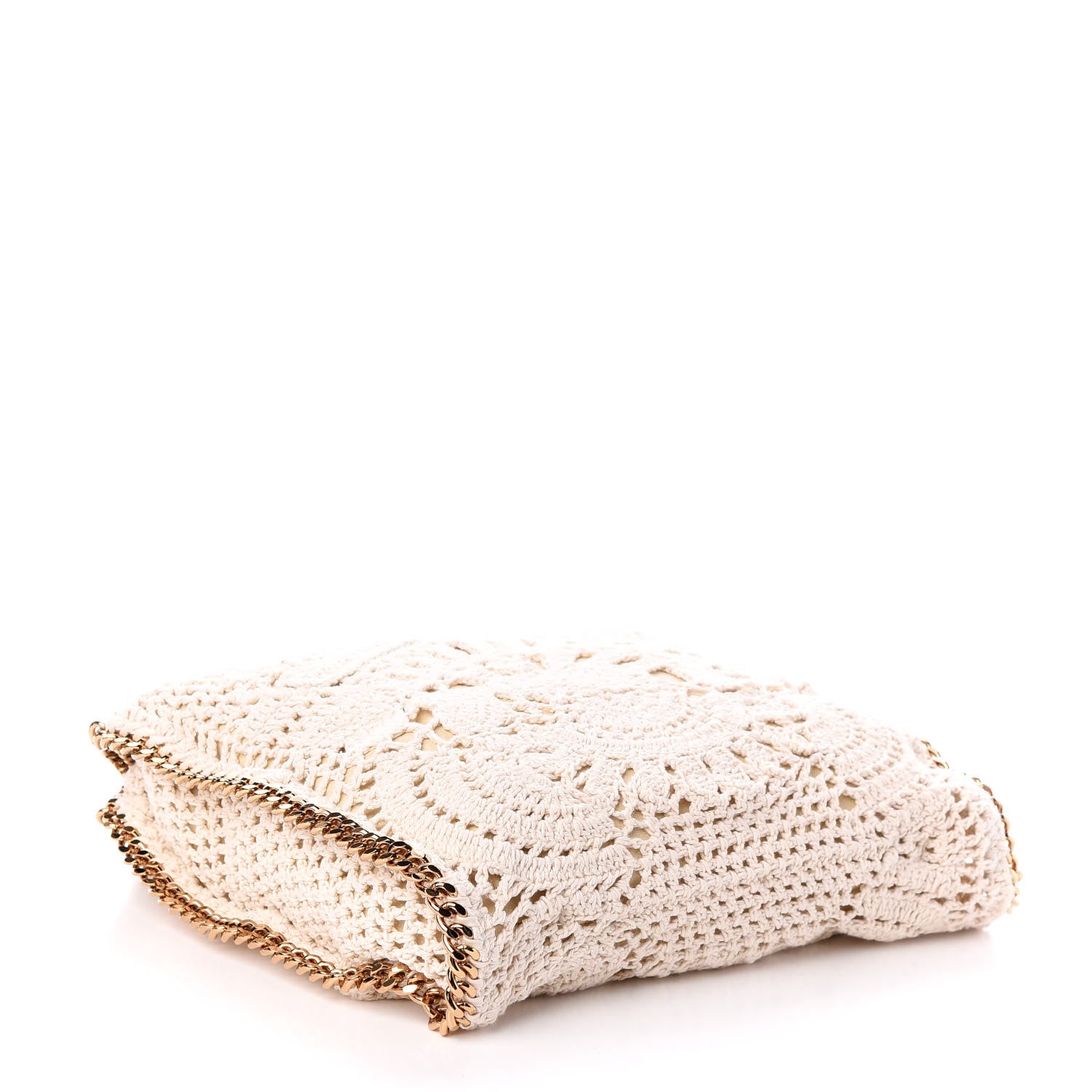 Stella McCartney Cotton Crochet Falabella Ajouree Tote Bag White 4 of 9