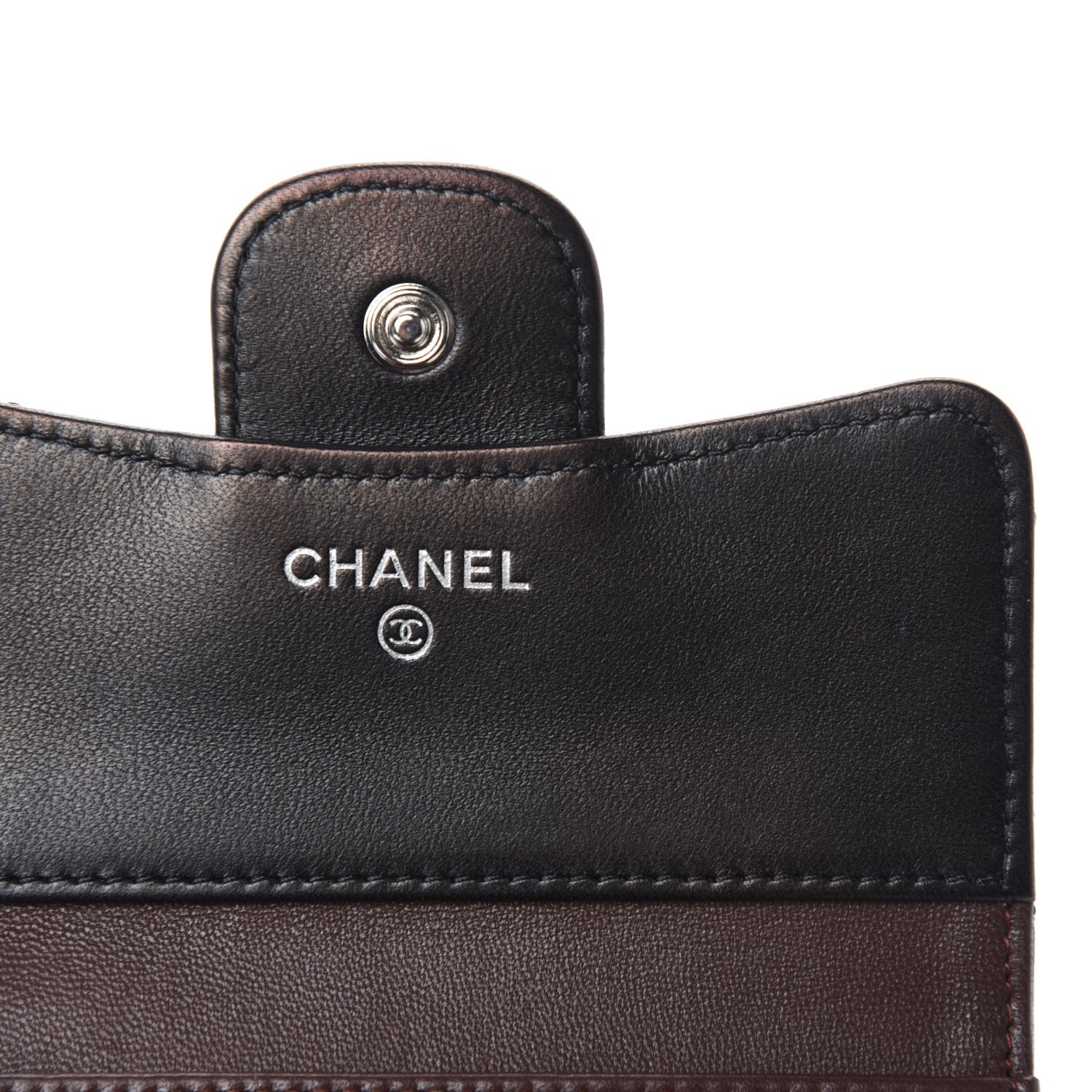 Chanel Lambskin Quilted Small Compact Wallet Black 6 of 9