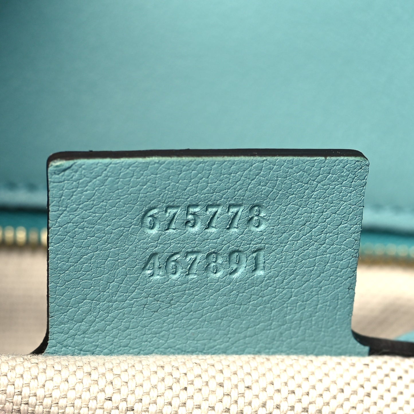 Wonka Grain Calfskin Bi-Color GG Debossed Medium GG Shoulder Bag Deep Orange Dusty Azure