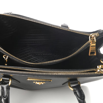 Prada Saffiano Small Galleria Double Zip Tote Black 5 of 21