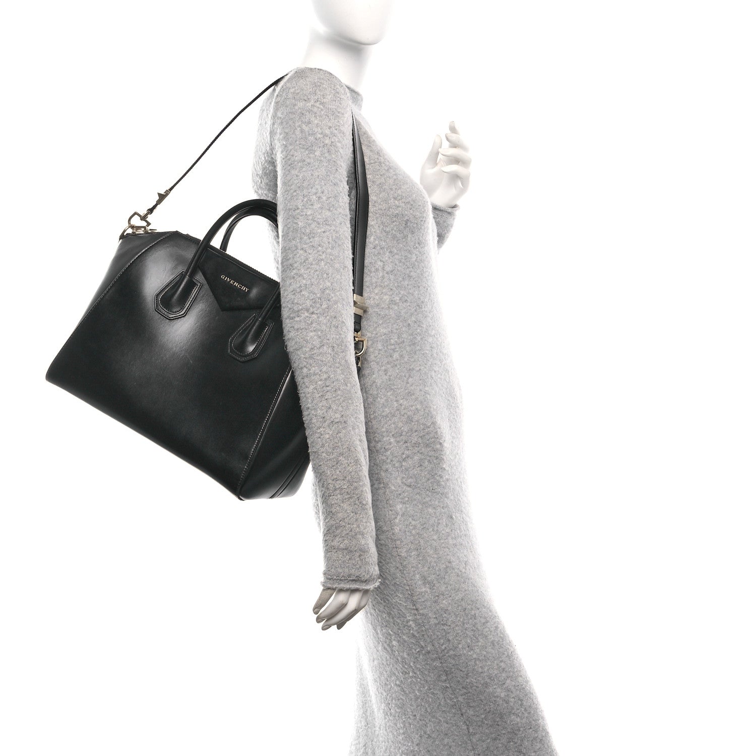 Givenchy Shiny Lord Calfskin Medium Antigona Black 2 of 10