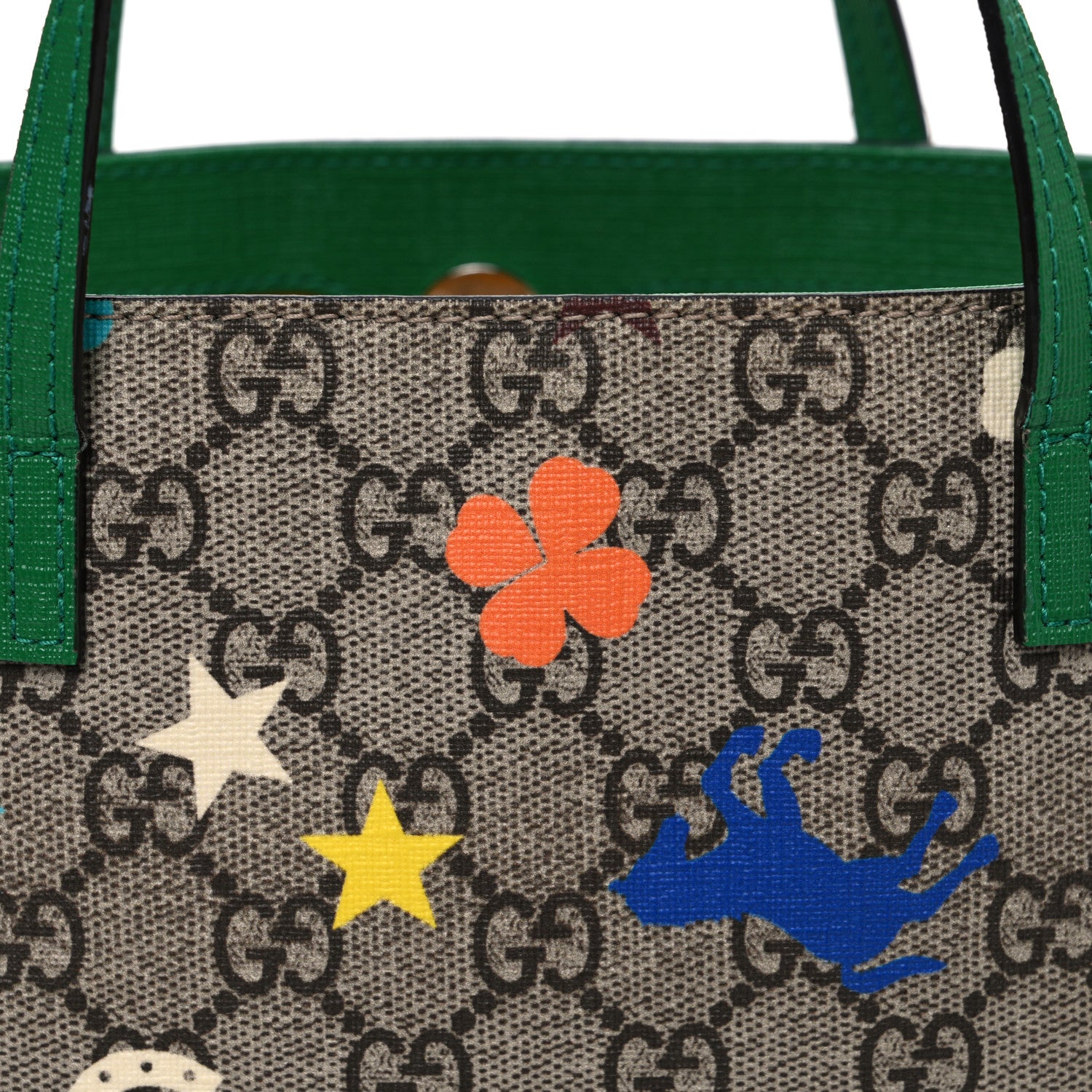 Gucci GG Supreme Monogram Ranch Childrens Tote Beige 8 of 14