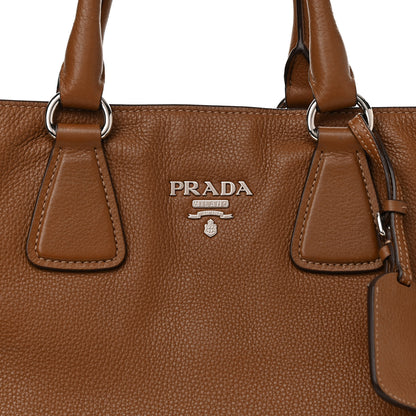 Prada Vitello Daino Side Zip Tote Brandy 9 of 12