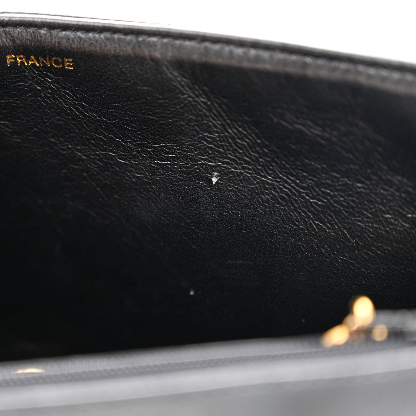 Patent Quilted Small Single Flap Black