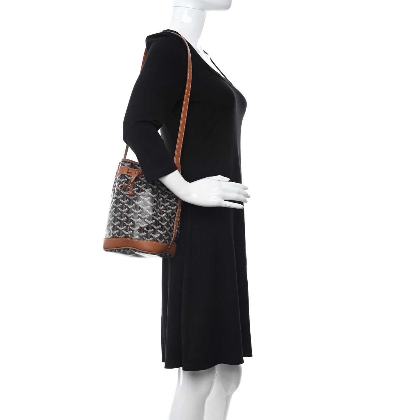 Goyardine Petit Flot Bucket Bag PM Black Gold