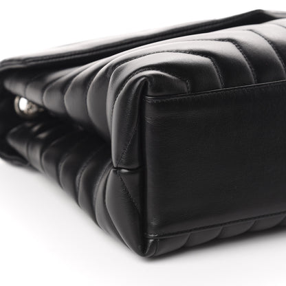 Saint Laurent Calfskin Y Quilted Monogram Medium Loulou Chain Satchel Black 5 of 10