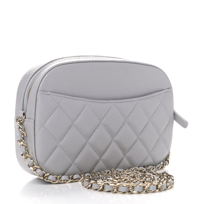 Chanel Caviar Quilted Camera Case Grey 2 of 4