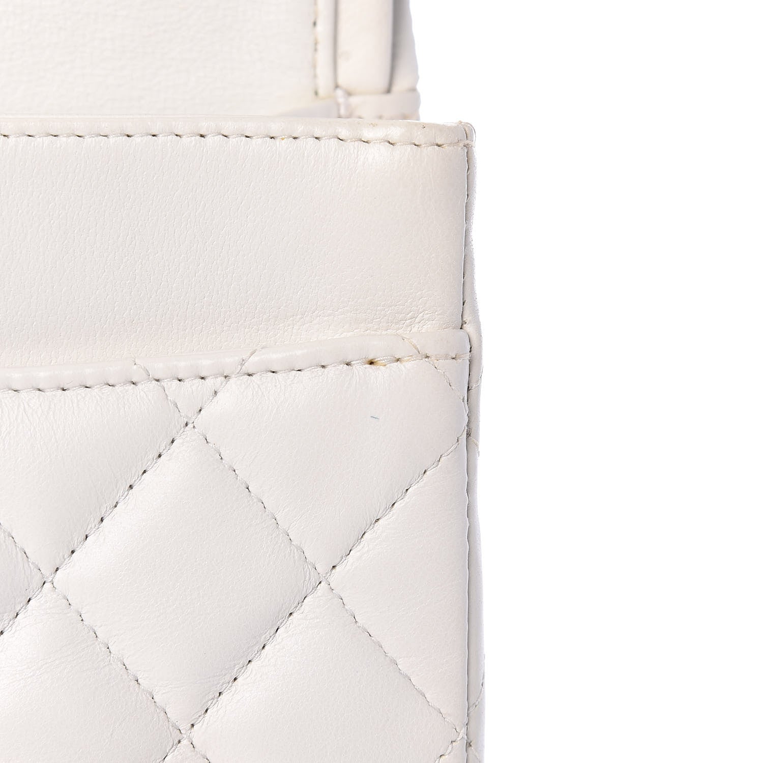 Chanel Lambskin Quilted Medium Double Flap White 14 of 20