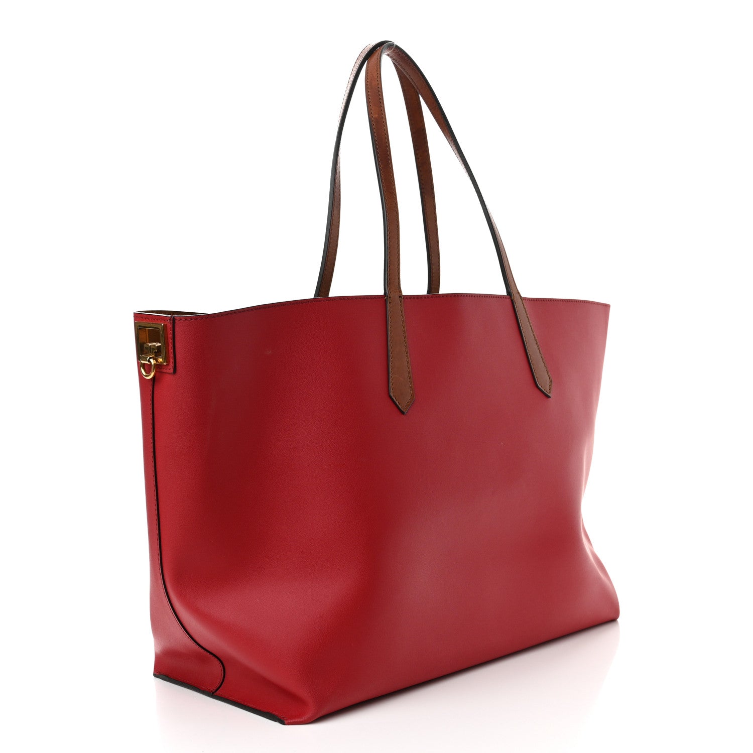 Givenchy Calfskin Medium GV Shopper Tote Dark Red 3 of 10