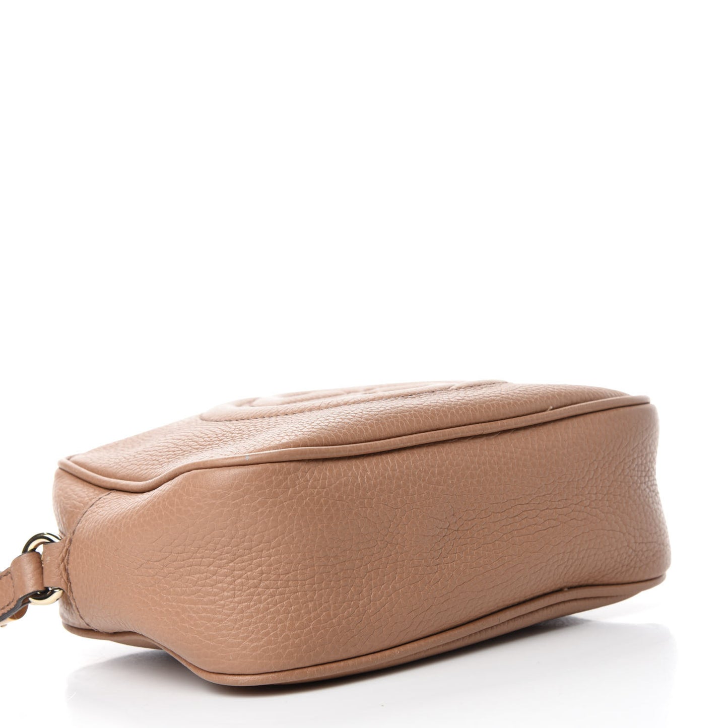 Pebbled Calfskin Small Soho Disco Bag Rose Beige