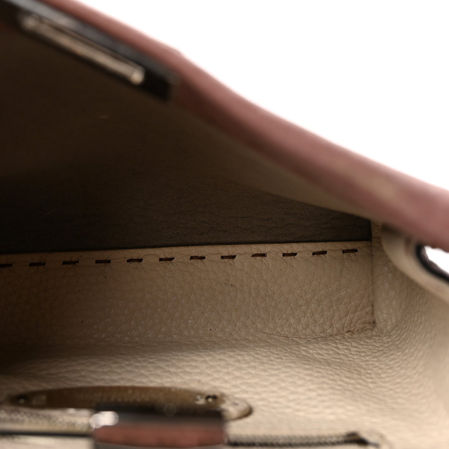 Cuoio Romano Selleria Bi-Color Mini Peekaboo Iconic Satchel English Rose Camelia