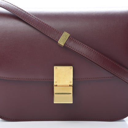 Celine Box Calfskin Medium Classic Box Flap Bag Burgundy 8 of 11