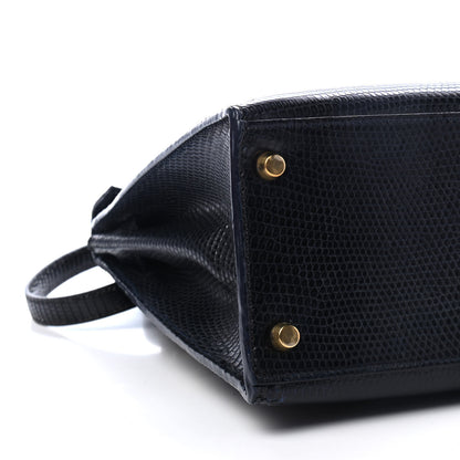 Hermes Lizard Kelly Sellier 32 Bleu Indigo 8 of 12
