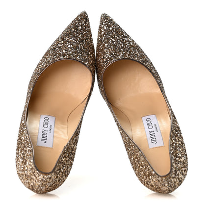 Jimmy Choo Coarse Glitter Abel Pumps 36.5 Antique Gold 2 of 8