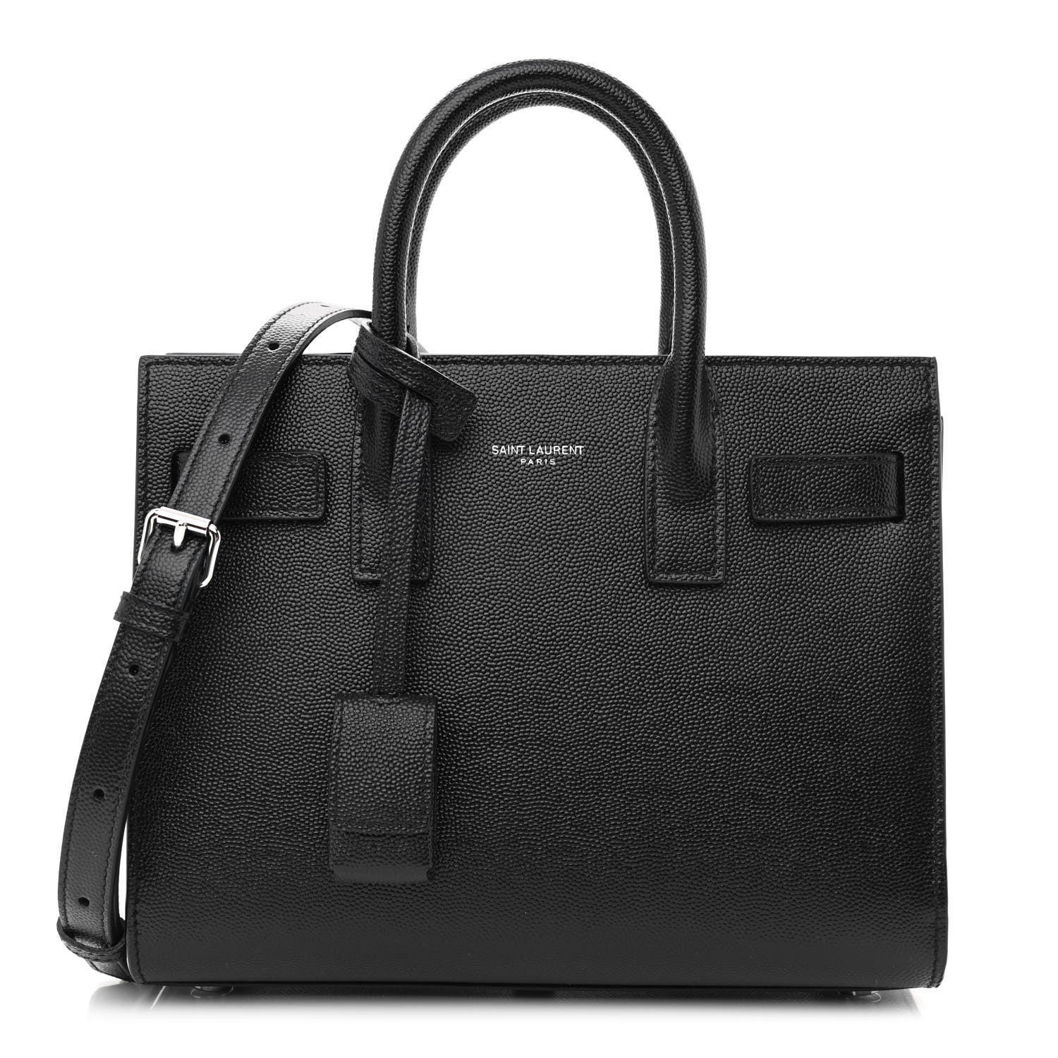 Saint Laurent Grained Calfskin Nano Sac De Jour Black 1 of 10