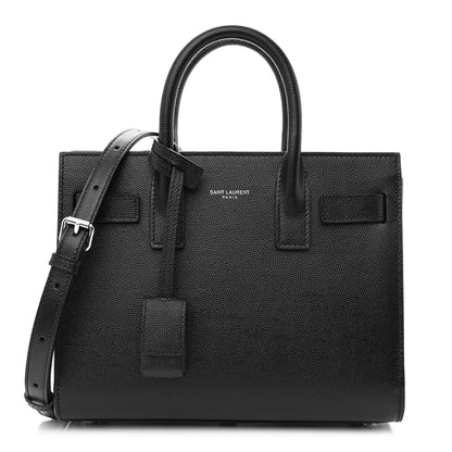 Saint Laurent Grained Calfskin Nano Sac De Jour Black 1 of 10