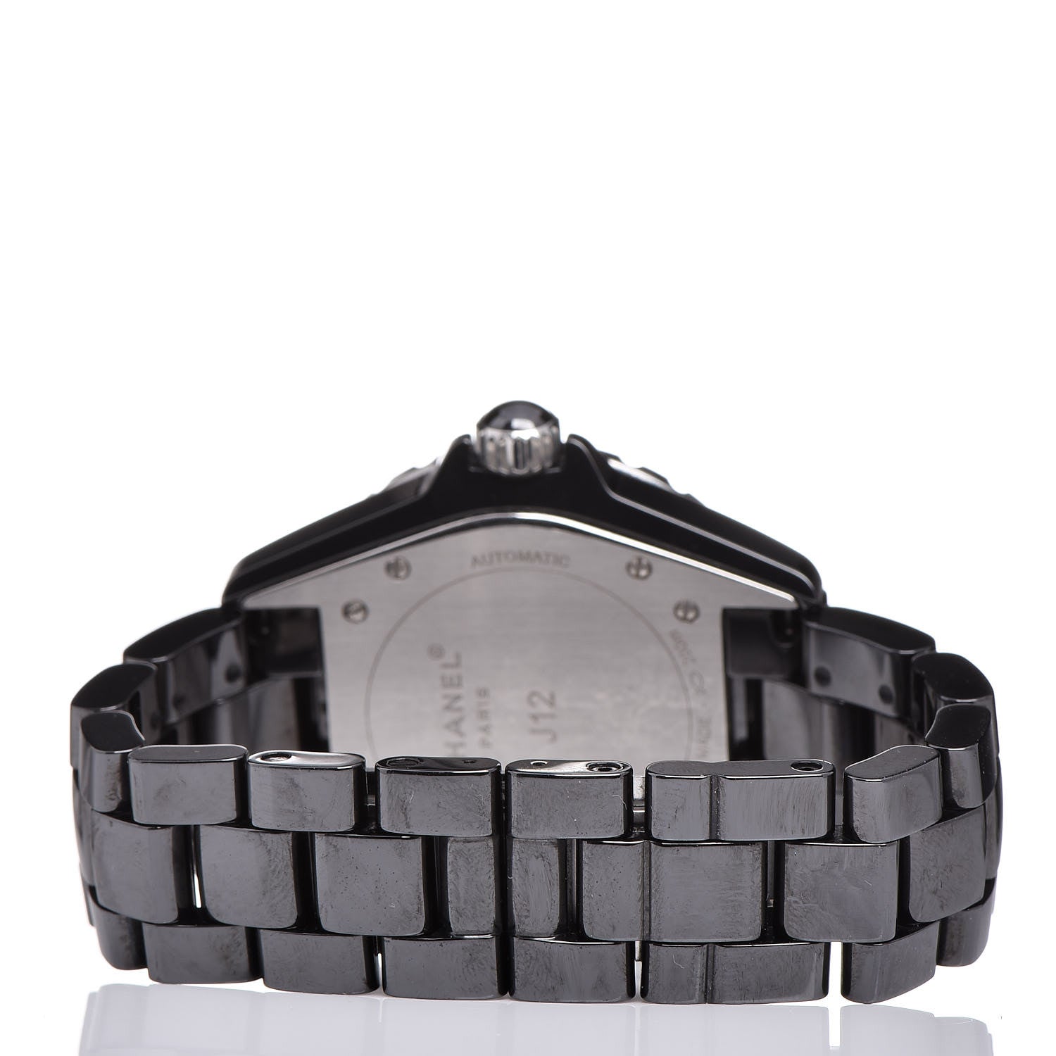 Chanel Stainless Steel Ceramic 38mm J12 Automatic Watch Black 4 of 6
