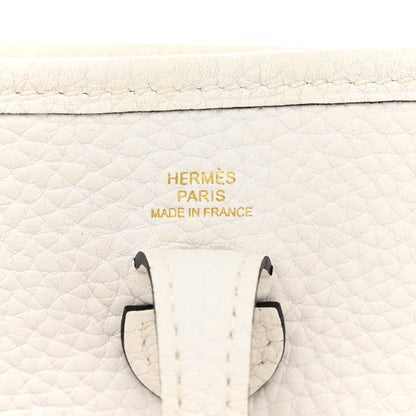 Hermes Taurillon Clemence Amazone Evelyne TPM New White 6 of 11