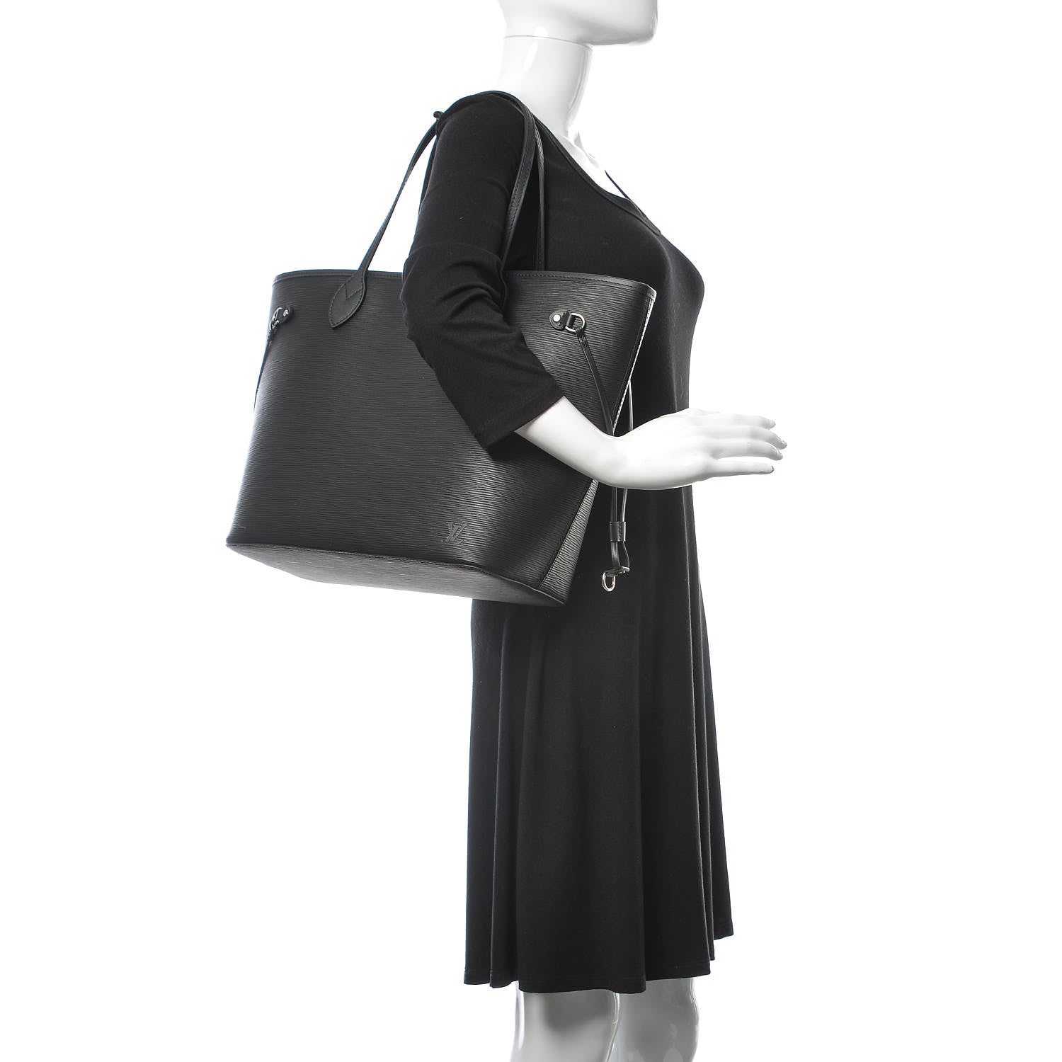 Louis Vuitton Epi Neverfull MM Black 2 of 9
