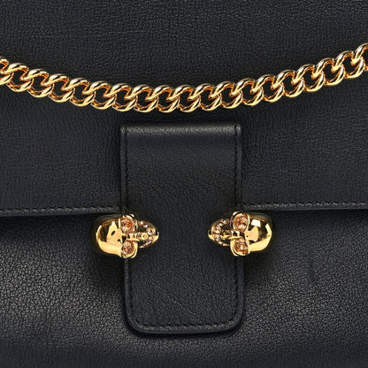 Alexander McQueen Calfskin Small Twin Skull Chain Crossbody Black 7 of 9