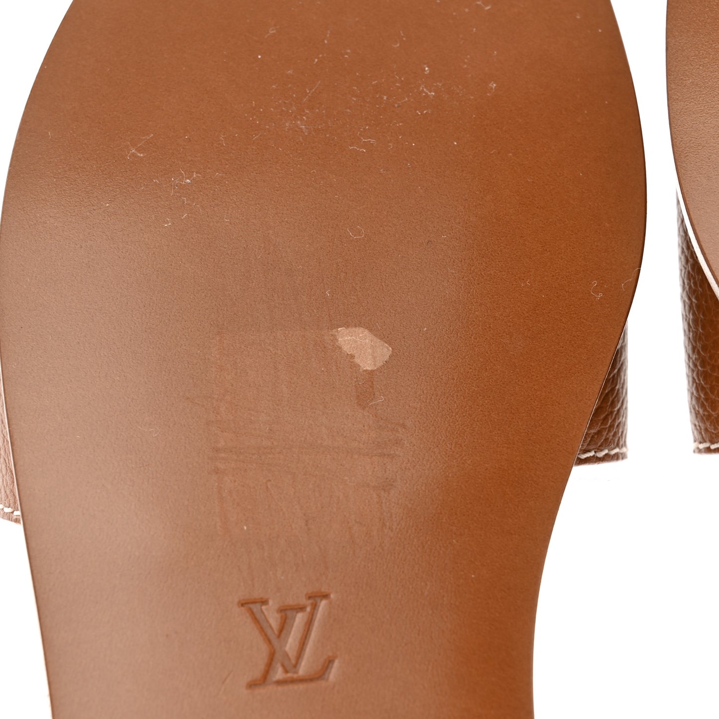Calfskin Lock It Flat Mule 38 Cognac