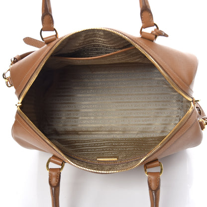 Prada Saffiano Lux Bowler Caramel 6 of 12