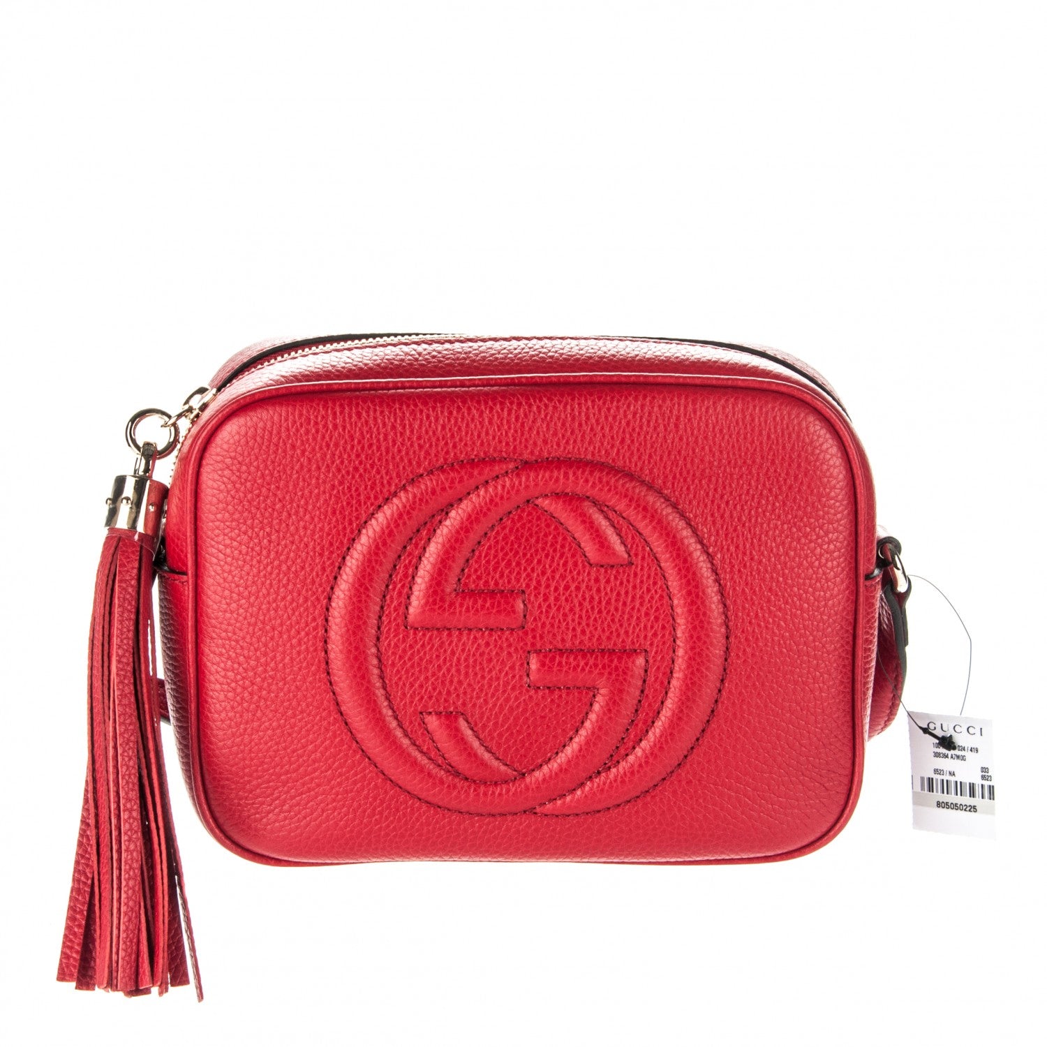 Gucci Pebbled Calfskin Small Soho Disco Bag Tabasco Red 1 of 7