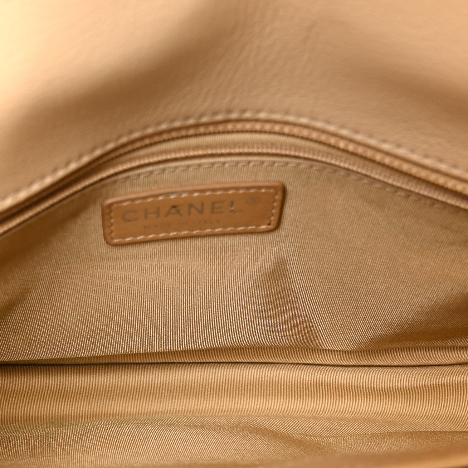Chanel Lambskin Quilted Large Natural CC Flap Beige 5 of 11