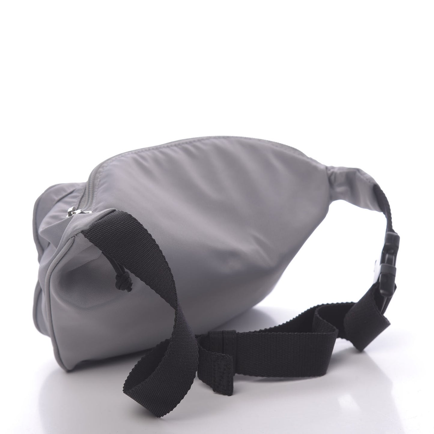 Textured Sport Nylon Logo Embroidered Wheel Beltpack Grey White