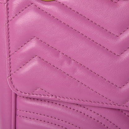 Gucci Calfskin Matelasse Medium GG Marmont Shoulder Bag Candy Mousse 9 of 10