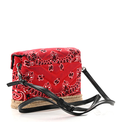Saint Laurent Cotton Bandana Y Quilted Monogram Toy Loulou Crossbody Bag Red 3 of 16
