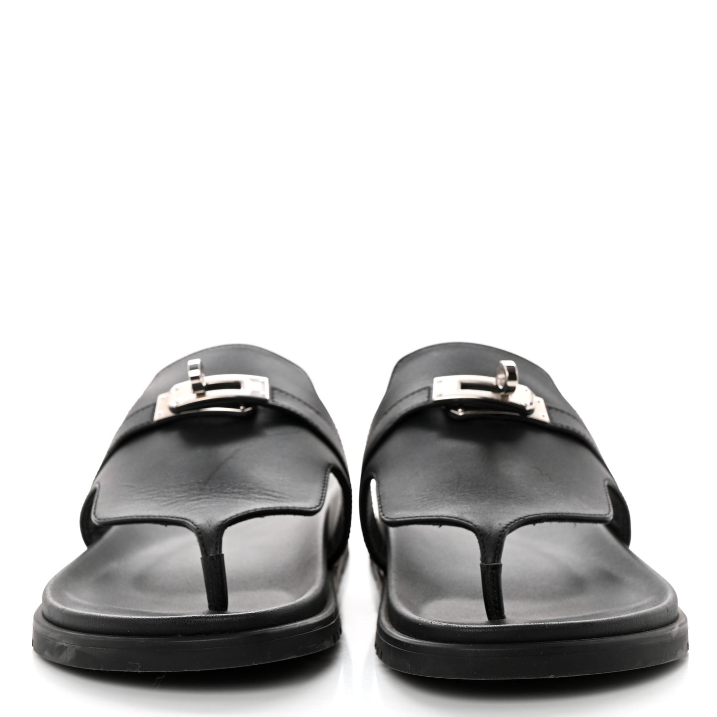 Calfskin Womens Empire Sandals 38 Black
