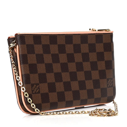 Louis Vuitton Damier Ebene Double Zip Pochette 2 of 4
