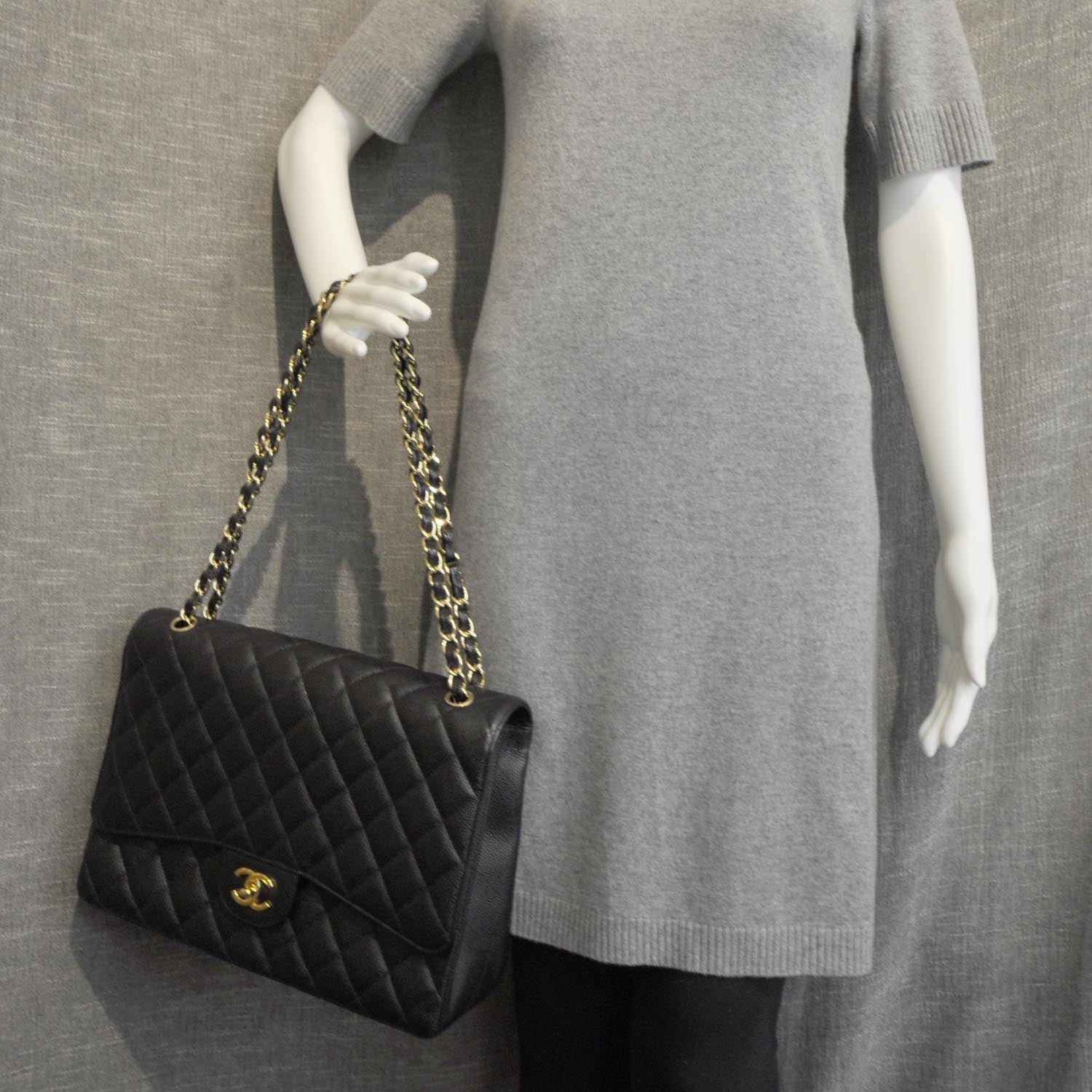 Chanel Caviar Maxi Flap Black 2 of 9