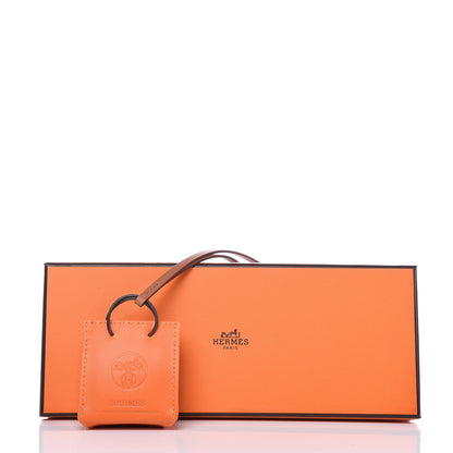 Hermes Milo Lambskin Swift Shopping Bag Charm Feu Gold 3 of 3