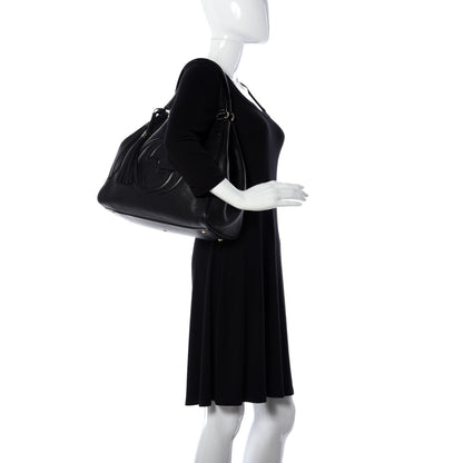 Gucci Pebbled Calfskin Medium Soho Shoulder Bag Black 2 of 9