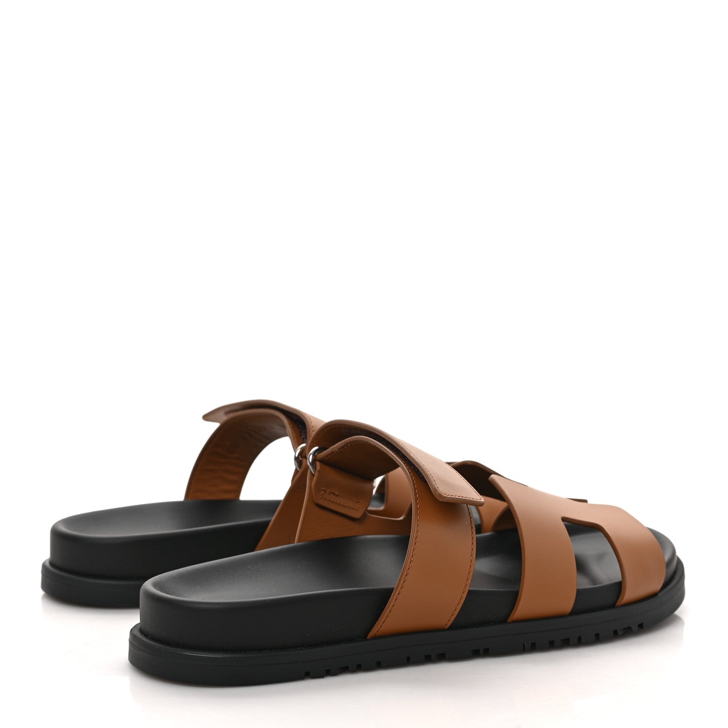 Hermes Calfskin Womens Chypre Sandals 38.5 Naturel 4 of 9