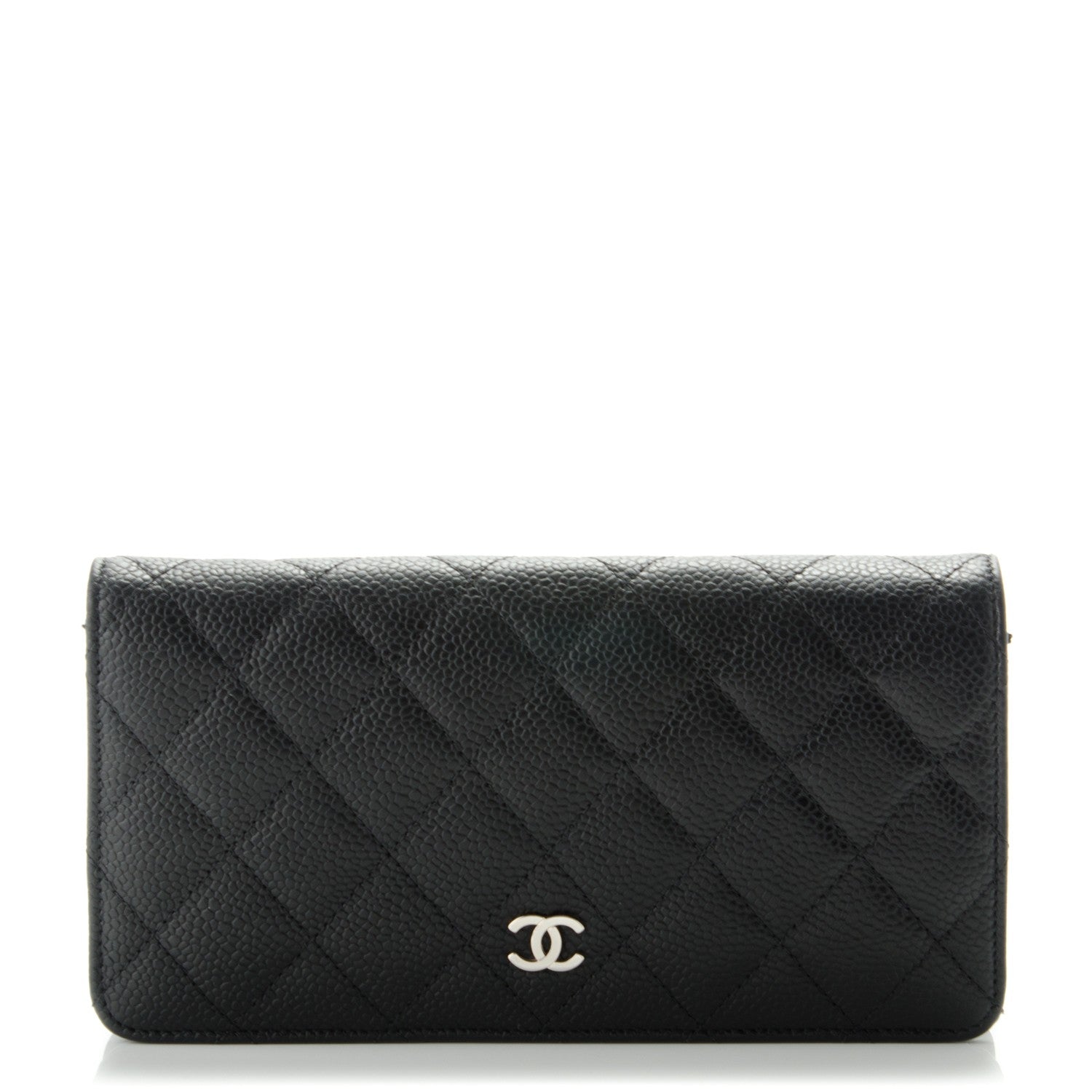 Chanel Caviar Quilted Yen Wallet Black 1 of 8